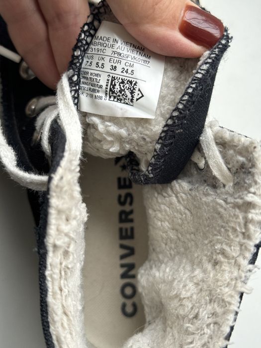 Зимові Converse кеди утеплені оригінал 24,5 см