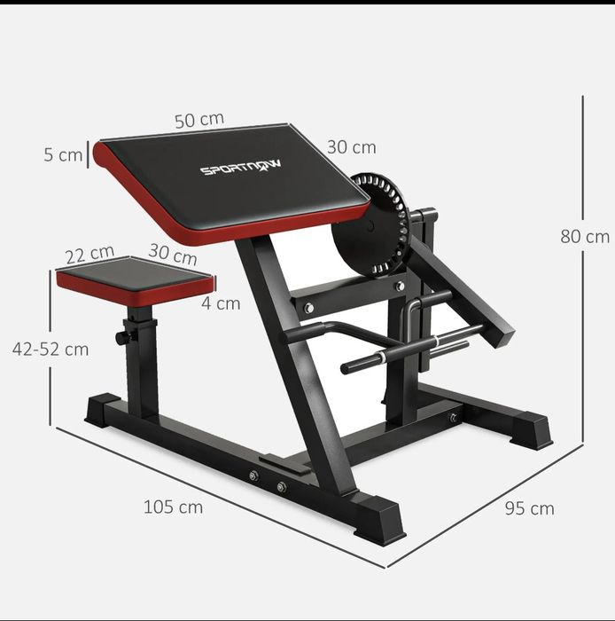 Maszyna do bicepsa , modlitewnik plus 4 talerz e po 2kg