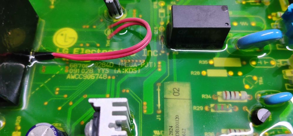 Pralka LG F1068LD elektronika sterująca.