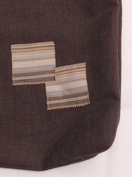Torba – LONG HANDLES – brązowa – KWADRATY