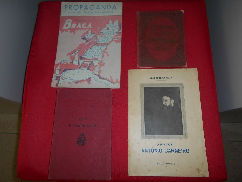 5 livros RAROS e ANTIGOS versando sobretudo sobre a cidade de Braga.