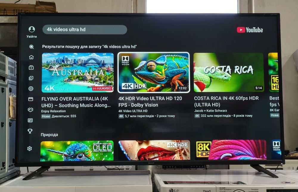 Телевізор телевизор Шарп Sharp LC-55UI7252E UHD 4K Smart TV 55 дюймів Wi-Fi
