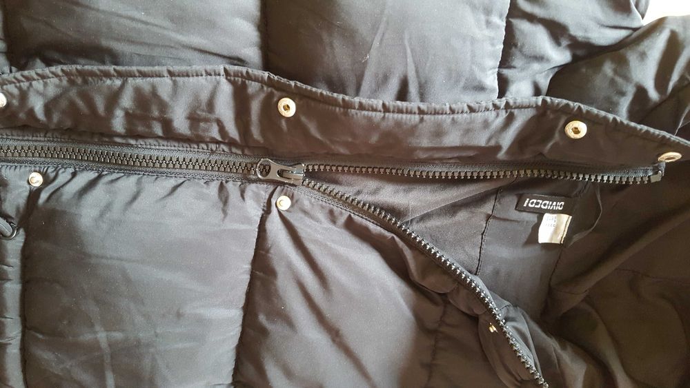 czarna  kurka puchowa z kapuzą super lekka H&M rozmiar M