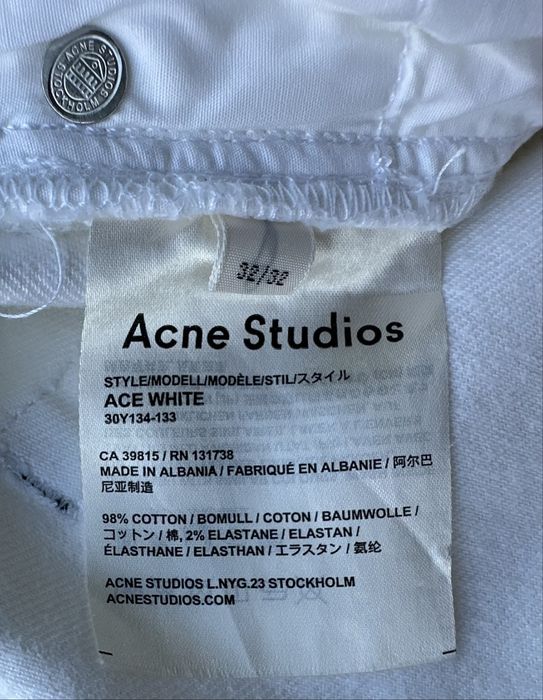 Штани Acne Studios Ace White, оригінал, розмір 32/32