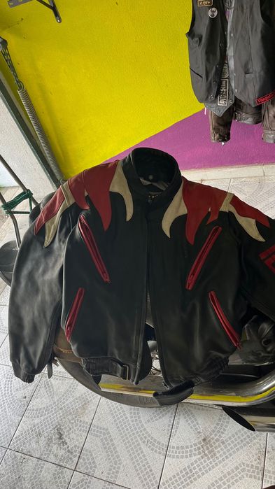 Conjunto de motociclista de cabedal