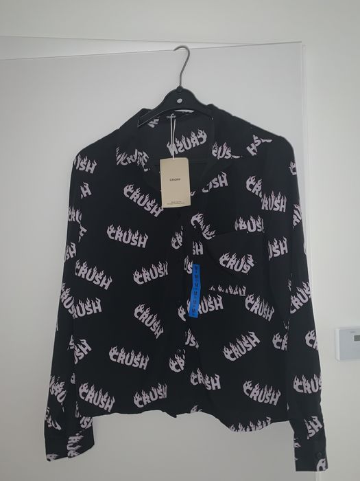 Czarna koszula CROPP crush
