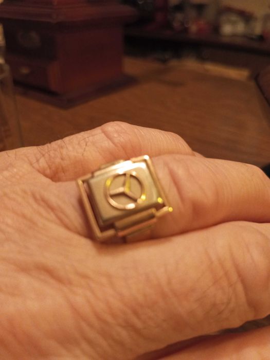 Sygnet złoty 14 K,, Mercedes''