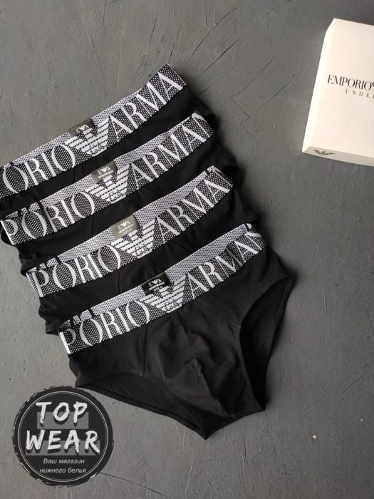 Чоловічі труси бріфи Armani GA TOTAL BLACK