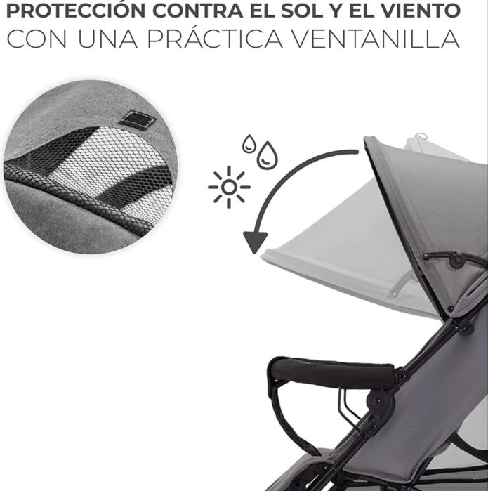 Carrinho de Bebé Kinderkraft TIK CINZA - Leve e Confortável + OFERTA