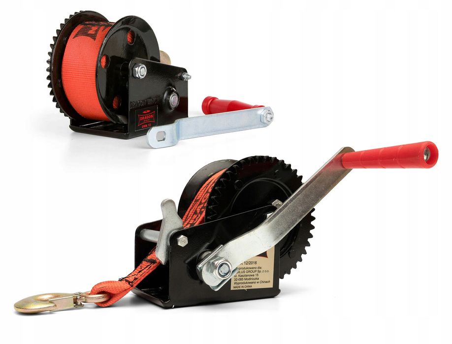 WYCIĄGARKA RĘCZNA KORBOWA PASOWA 725kg wciągarka lebiodka przenośna