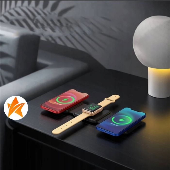 Indukcyjna Ładowarka Podróżna Składana 3w1