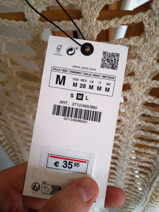 Vestido saída de praia Zara