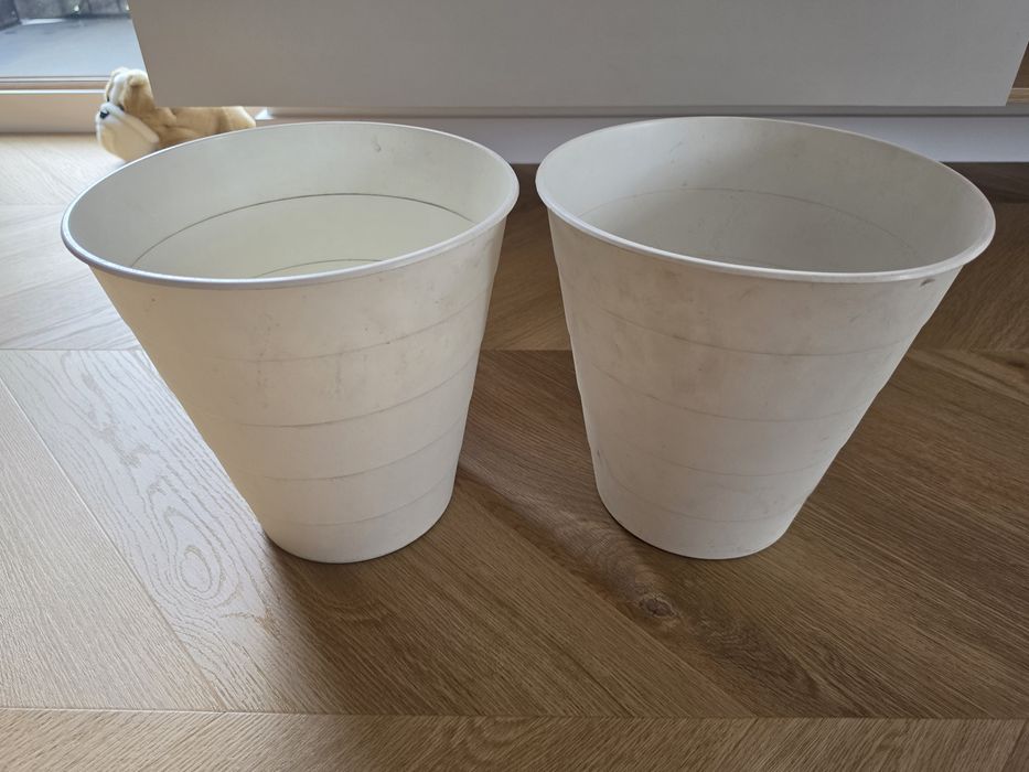 Dwa wiaderka Ikea Białe Katowice !