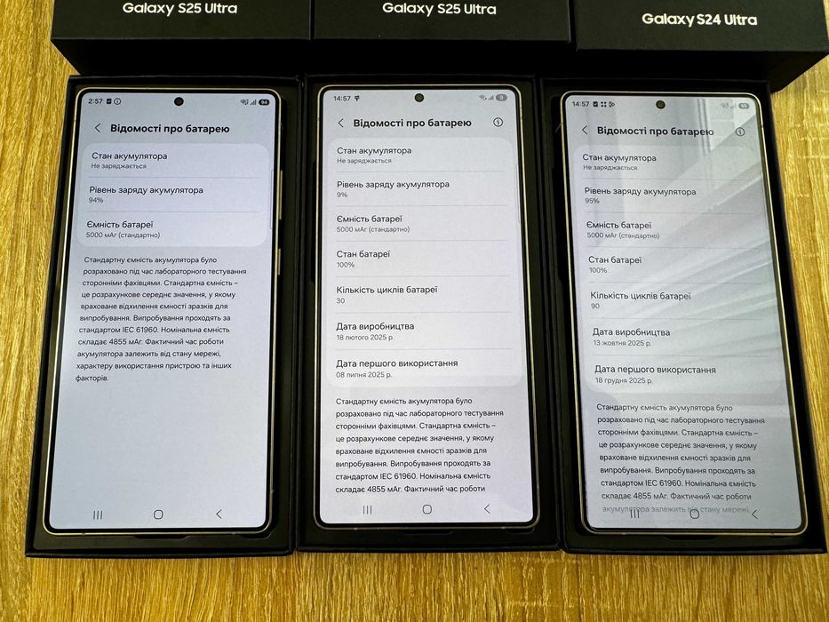 Європа Samsung Galaxy S25 Ultra 5G 12/256/512gb S938 B Батарея 100% Гарантія