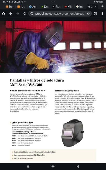 Capacete Soldadura 3M WS340