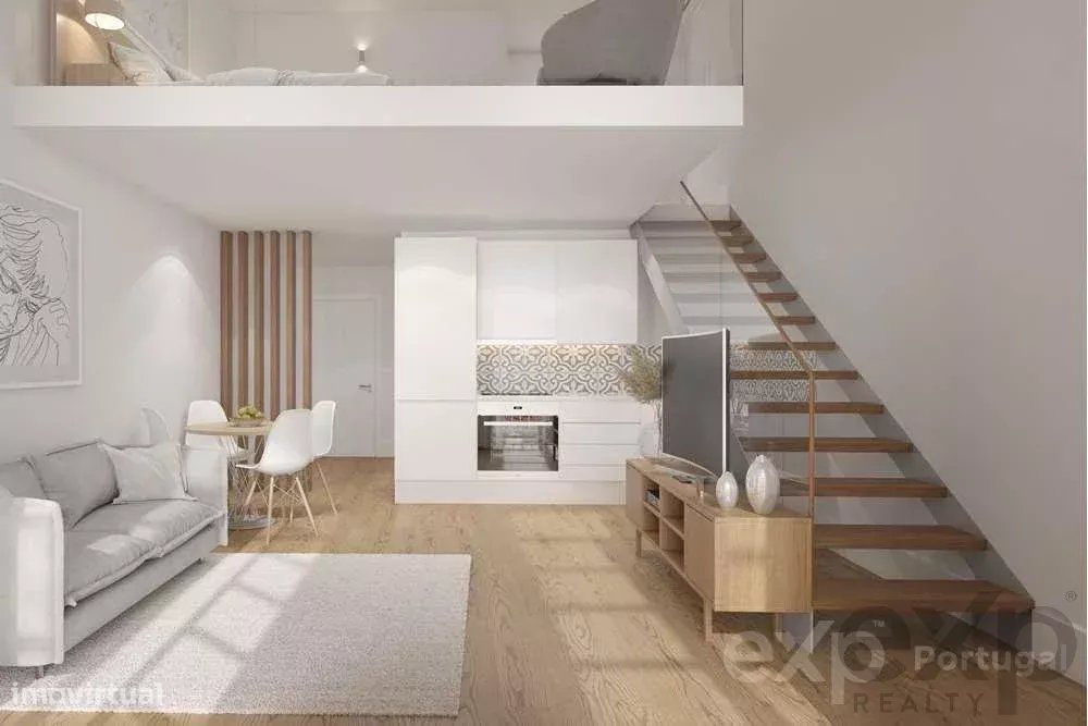 Apartamento T1(Loft) com Terraço e vista para o Rio Douro em Vila Nova