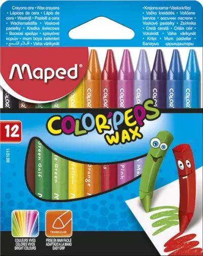 Kredki świecowe Color'Peps, 12 kolorów. Cx Dystrybucja. Nowy Produkt