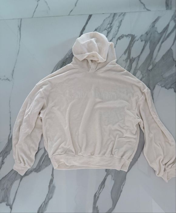 Calvin Klein bluza kremowa frotte XS, 34