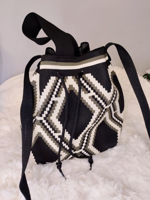 Torebka typu worek w stylu Wayuu, etno boho