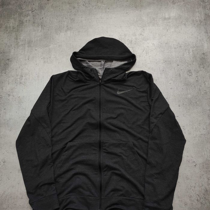 MĘSKA Bluza Sportowa z Kapturem Grafit Rozpinana Nike Dri-Fit Active