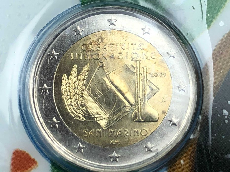 San Marino 2009 - Coin Card 2€ - Ano Europeu Criatividade imaginação