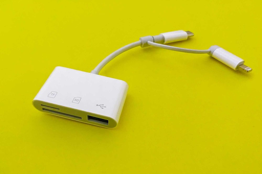 Картридер адаптер otg iPhone Lightning Type-C micro SD USB перехідник