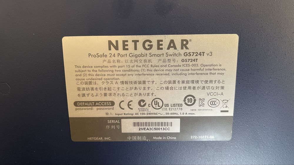 Switch Netgear gs724T