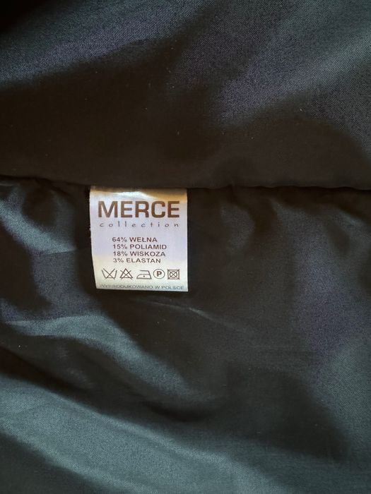 Piękny płaszcz z wełny  - MERCE  rozm. 44