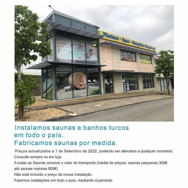 OPORTUNIDADE! Saunas Vapor de 2/4 pessoas - Desde 1.474,00€