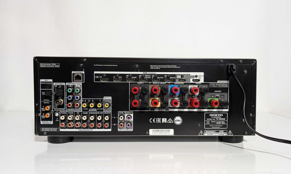7.2 Ресивер Onkyo TX-NR636,має 160 Вт/кан/HDMI/Wi-Fi/Bluetooth/4K/USB