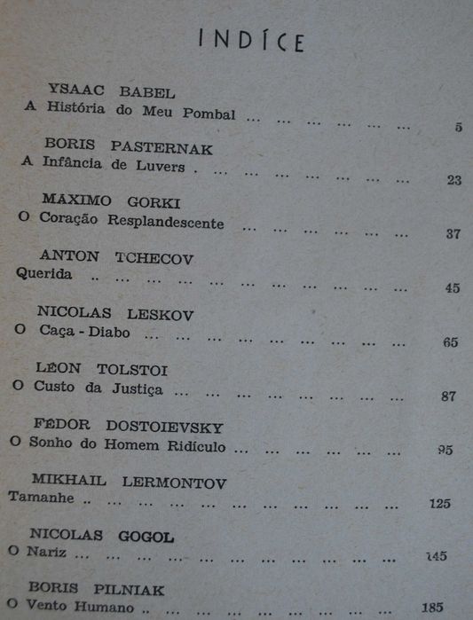 10 dos Maiores Escritores Russos - 1º Edição Ano 1973
