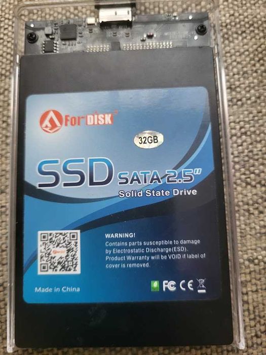 Внешний Sata SSD диск 32Gb 2.5 ForDisk карман
