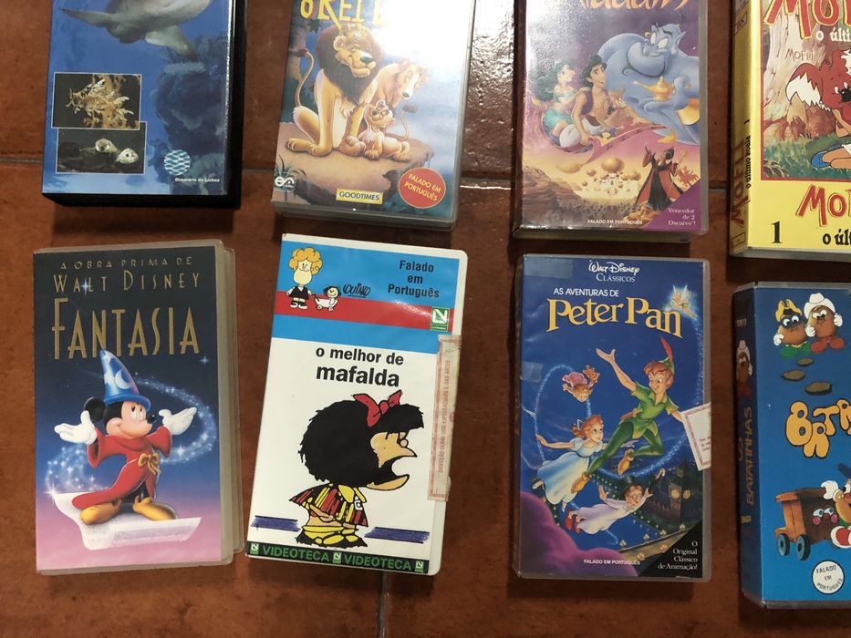 VHS antigas disney mafalda indiana jones etc