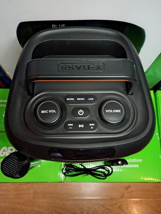 Блютуз караоке акустика Gedi-95(SD,USB,FM) пультДУ,микрофон