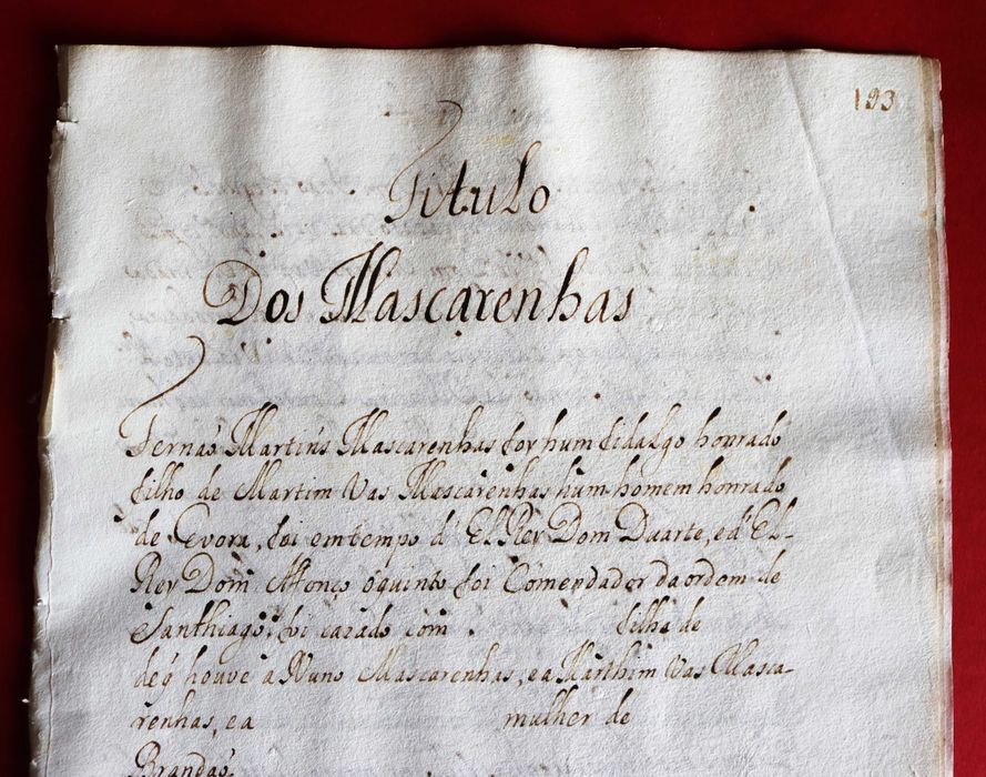 Linhagem dos Mascarenhas, séc. XV de Sisto Tavares, raro