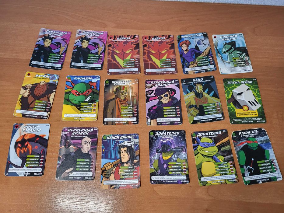 Колекційні картки черепашни ніндзя(2003року)