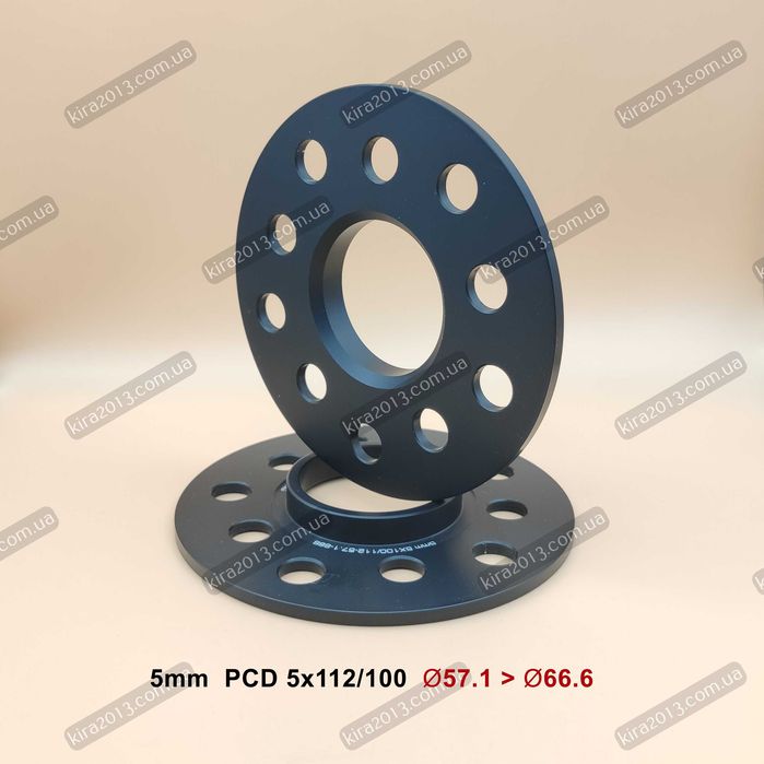 Проставки 5мм 0,5см PCD 5x112-100 DIA 57.1 для Audi Volkswagen Skoda