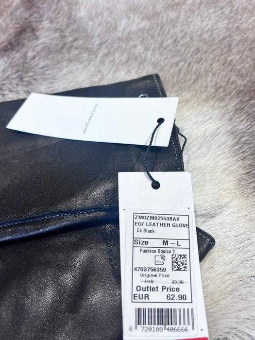Шкіряні чоловічі рукавиці calvin klein нові m-l