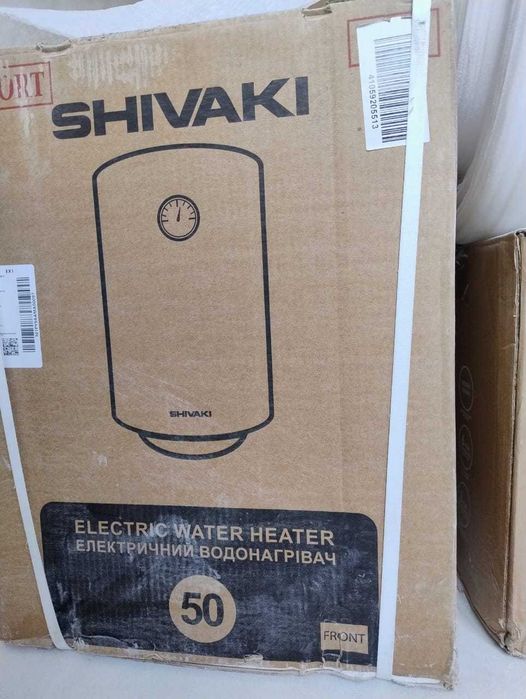 Новий бойлер Shivaki 50L у заводській упаковці