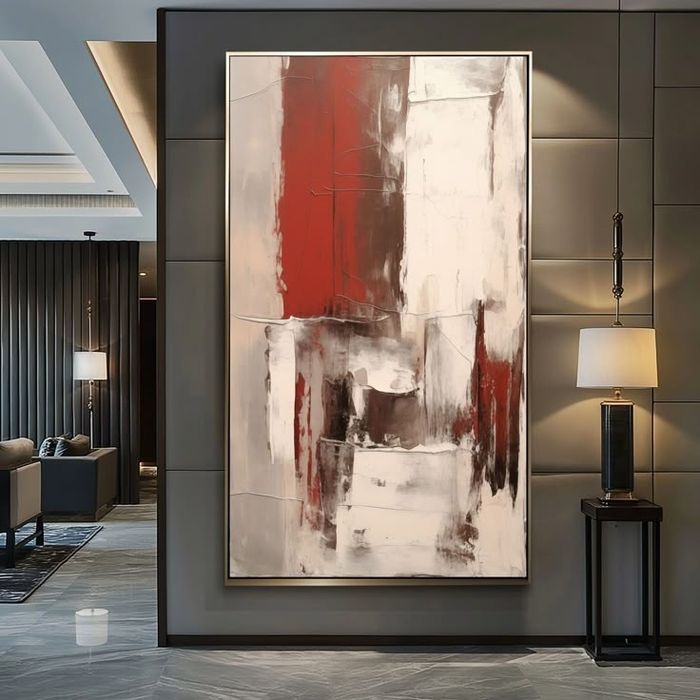 Obraz abstrakcja malowany ręcznie 100x100 cm