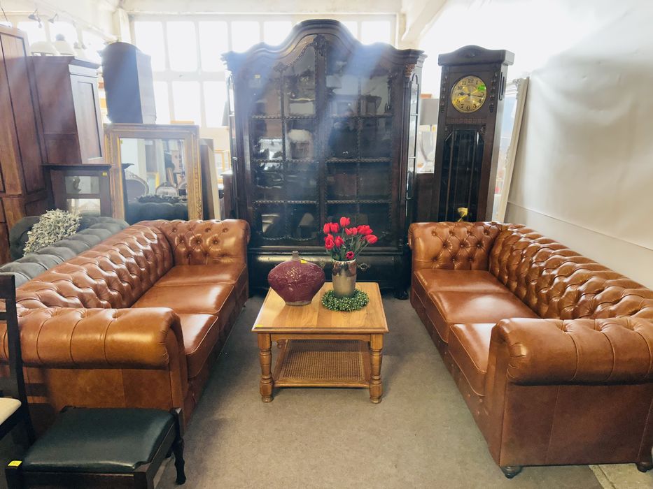 KANAPA CHESTERFIELD - ekskluzywna, idealna, skóra naturalna w 100% :)