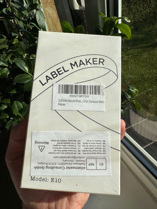 SUPVAN E10 mini drukarka etykiet, Termiczna + 3 Rolki Etykiet czarna