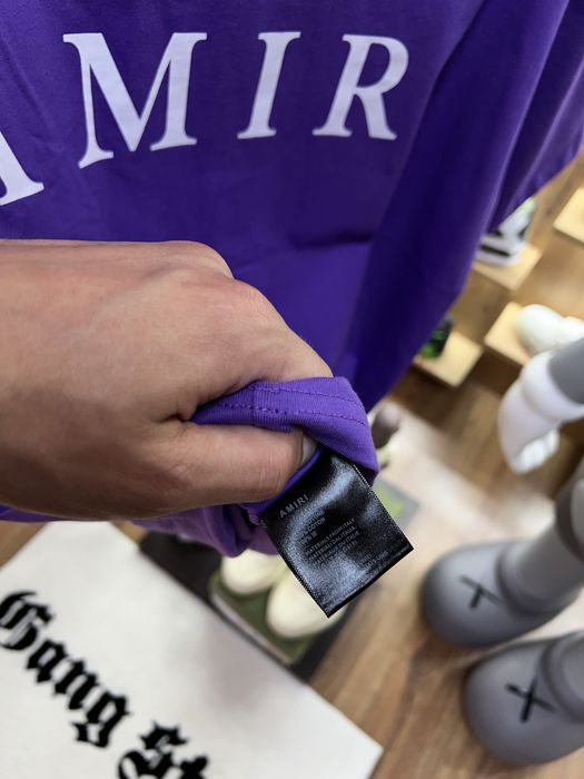 Футболка Amiri Purple / White Logo