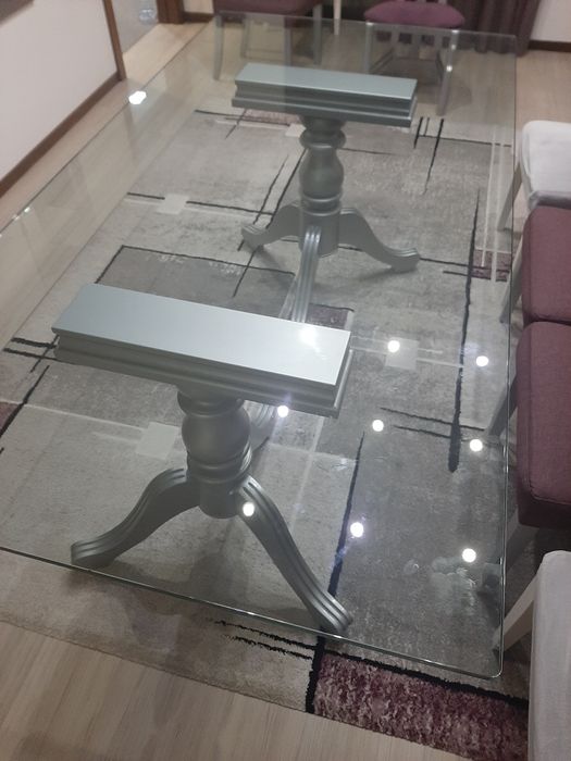 Mesa (vidro e pés) 2.00x1.00