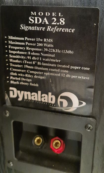 Kolumny głośnikowe DYNALAB SDA 2.8 - 91db !! Mocne kolumny DynaLab