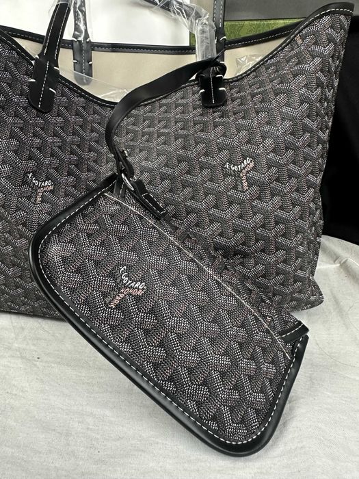 Torba biznesowa komplet Torebka damska Goyard Paris monogram ciemna