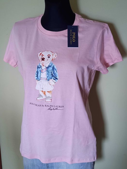 Różowa koszulka/ t-shirt z misiem
