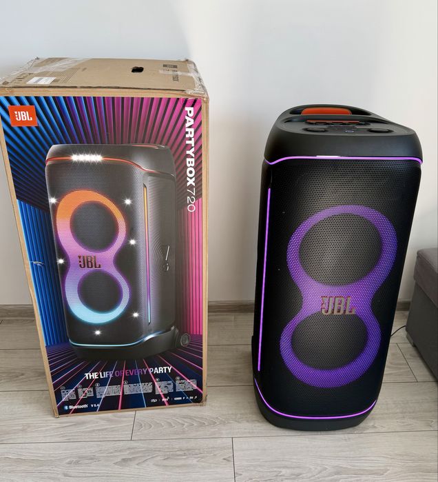 Power Audio JBL PartyBox 720, 800W, Bluetooth, na gwarancji idealny stan