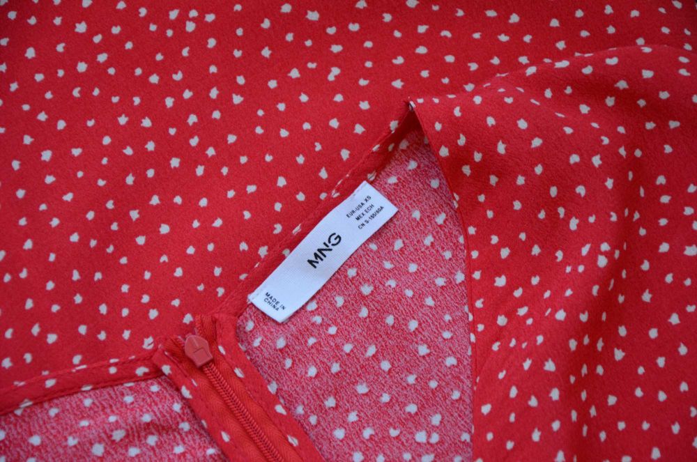 Mango długi czerwony kombinezon retro pin up 34 XS