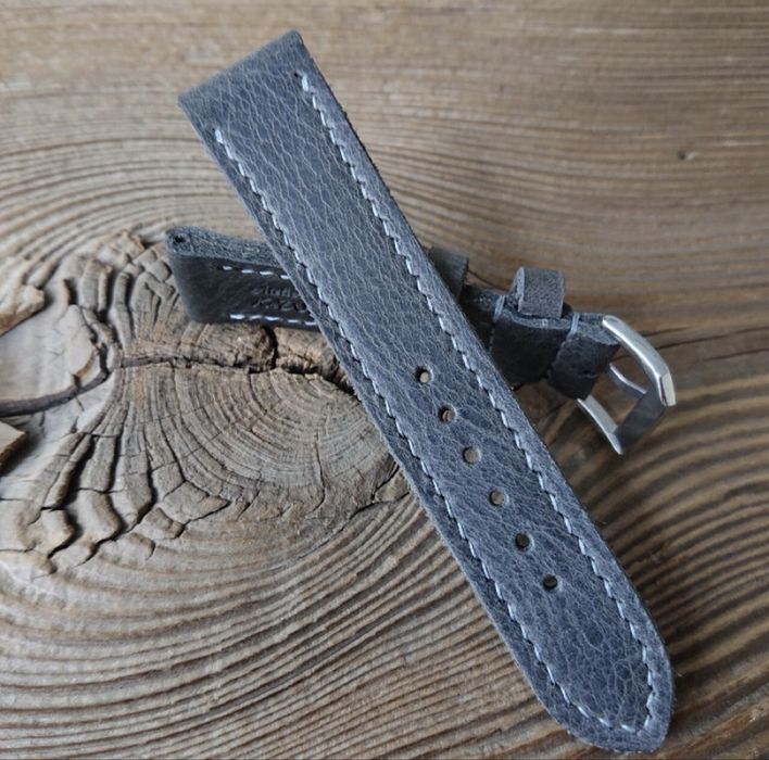 Pasek do zegarka 22 mm handmade skóra naturalna ręcznie robiony